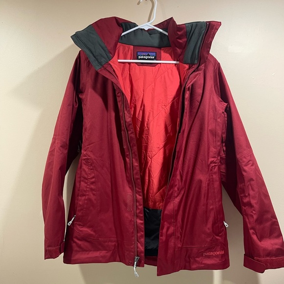 Patagonia RUBICON RED BURGUNDY RECCO H2NO Women's Crimson Ski Jacket sizeS - Picture 3 of 16